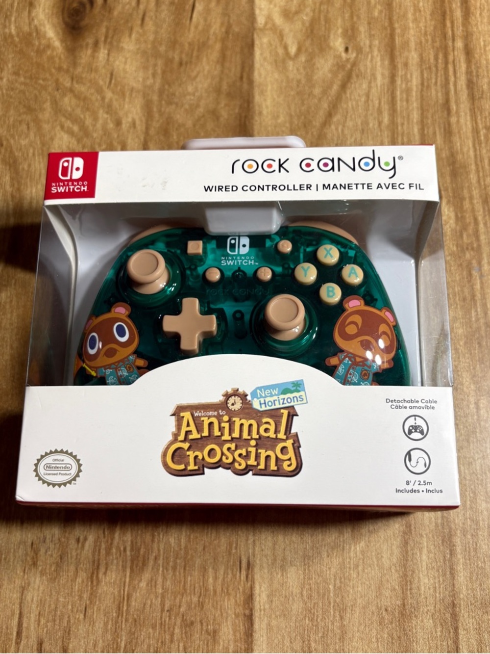 NEW Animal Crossing New Horizons Rock Candy Wired Controller Nintendo Switch